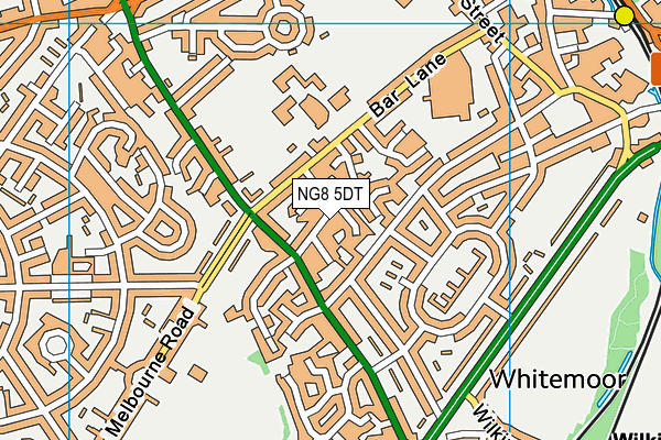 NG8 5DT map - OS VectorMap District (Ordnance Survey)