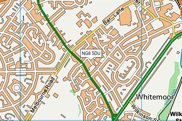 NG8 5DU map - OS VectorMap District (Ordnance Survey)