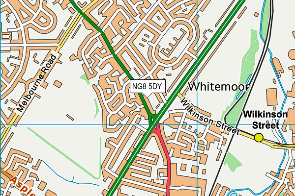 NG8 5DY map - OS VectorMap District (Ordnance Survey)