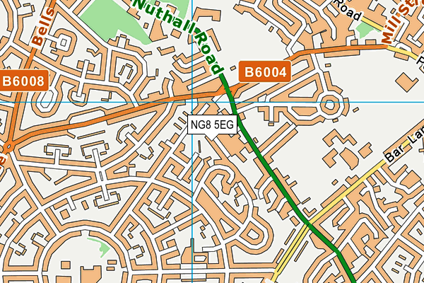 NG8 5EG map - OS VectorMap District (Ordnance Survey)