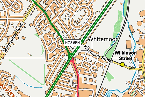 NG8 5EN map - OS VectorMap District (Ordnance Survey)