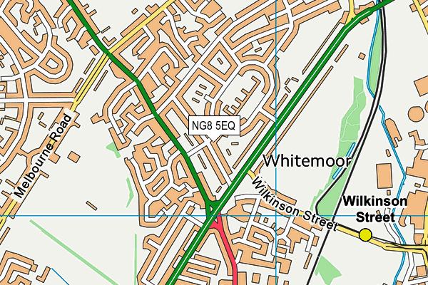 NG8 5EQ map - OS VectorMap District (Ordnance Survey)