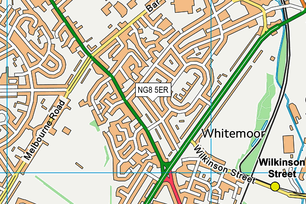 NG8 5ER map - OS VectorMap District (Ordnance Survey)