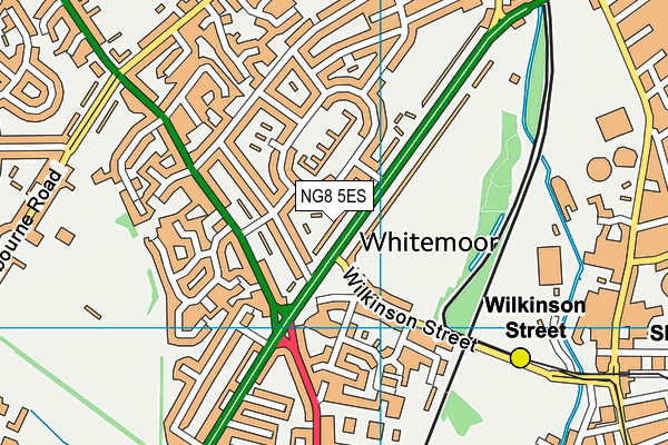 NG8 5ES map - OS VectorMap District (Ordnance Survey)