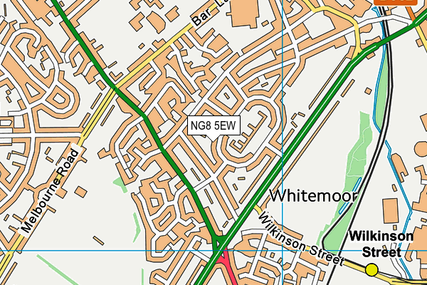 NG8 5EW map - OS VectorMap District (Ordnance Survey)