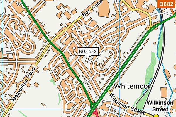 NG8 5EX map - OS VectorMap District (Ordnance Survey)