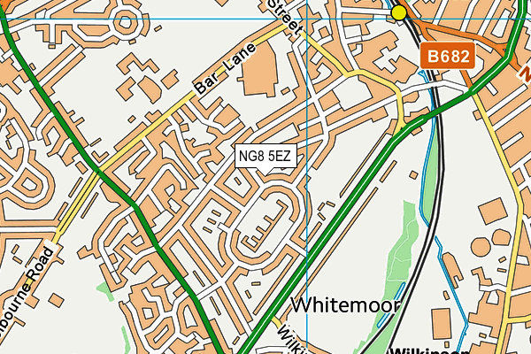 NG8 5EZ map - OS VectorMap District (Ordnance Survey)