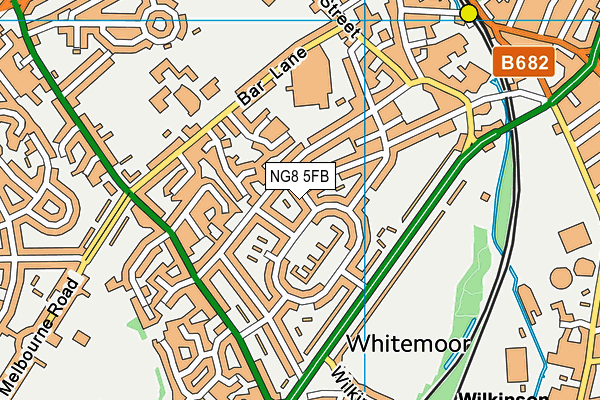 NG8 5FB map - OS VectorMap District (Ordnance Survey)