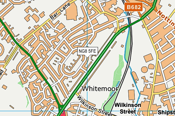 NG8 5FE map - OS VectorMap District (Ordnance Survey)