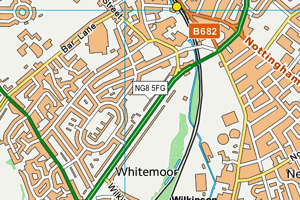 NG8 5FG map - OS VectorMap District (Ordnance Survey)