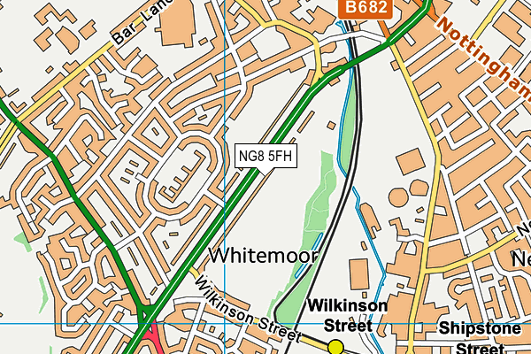 NG8 5FH map - OS VectorMap District (Ordnance Survey)