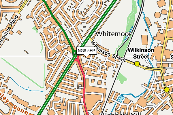 NG8 5FP map - OS VectorMap District (Ordnance Survey)