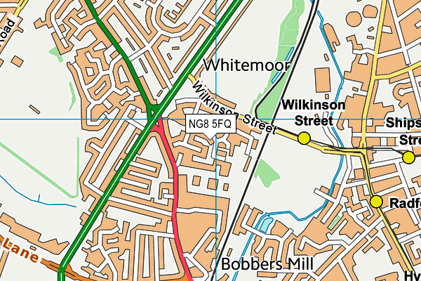 NG8 5FQ map - OS VectorMap District (Ordnance Survey)