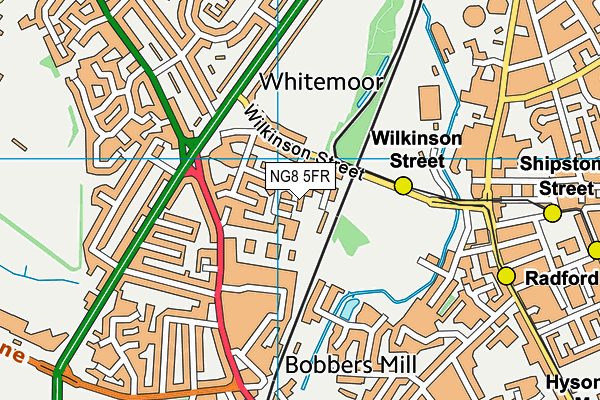 NG8 5FR map - OS VectorMap District (Ordnance Survey)