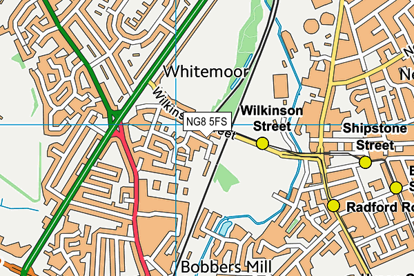 NG8 5FS map - OS VectorMap District (Ordnance Survey)