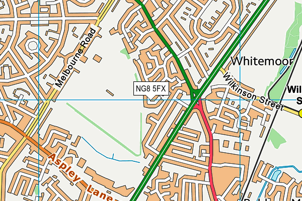 NG8 5FX map - OS VectorMap District (Ordnance Survey)