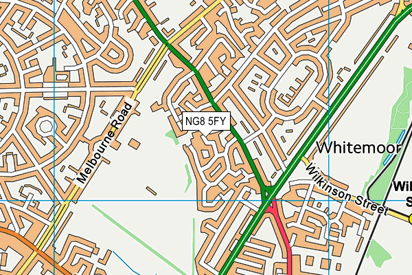 NG8 5FY map - OS VectorMap District (Ordnance Survey)