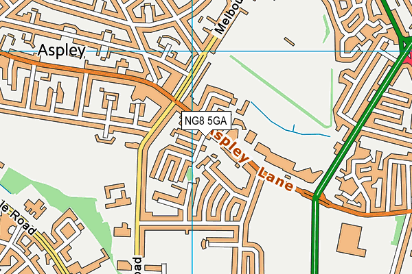 NG8 5GA map - OS VectorMap District (Ordnance Survey)