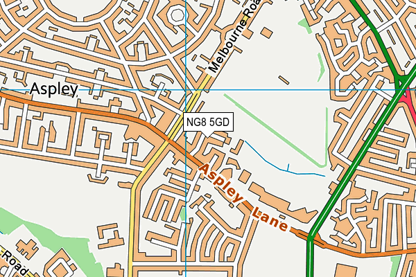 NG8 5GD map - OS VectorMap District (Ordnance Survey)