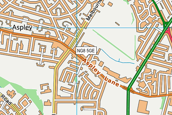 NG8 5GE map - OS VectorMap District (Ordnance Survey)