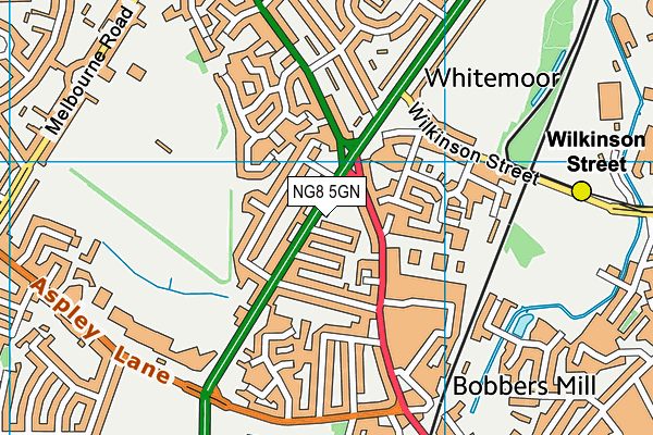 NG8 5GN map - OS VectorMap District (Ordnance Survey)