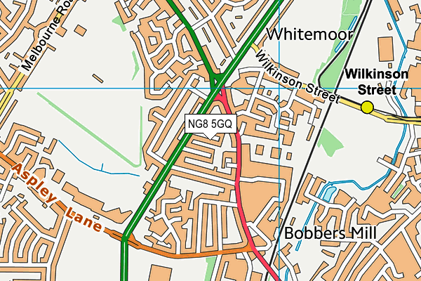 NG8 5GQ map - OS VectorMap District (Ordnance Survey)