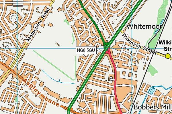 NG8 5GU map - OS VectorMap District (Ordnance Survey)