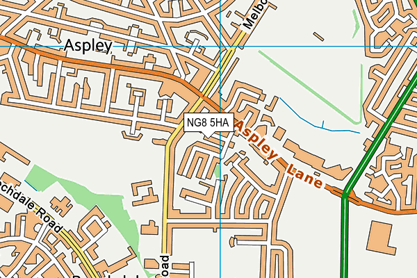 NG8 5HA map - OS VectorMap District (Ordnance Survey)