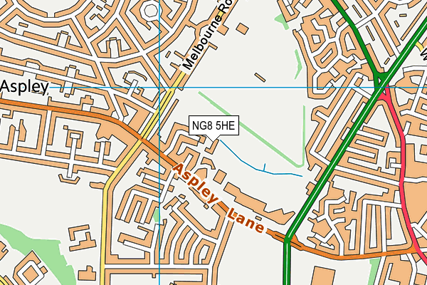 NG8 5HE map - OS VectorMap District (Ordnance Survey)