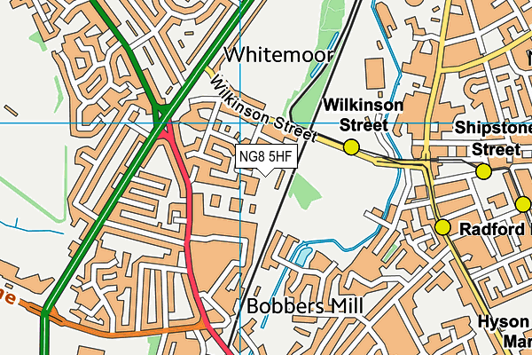 NG8 5HF map - OS VectorMap District (Ordnance Survey)