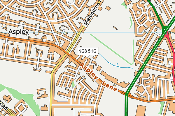 NG8 5HG map - OS VectorMap District (Ordnance Survey)