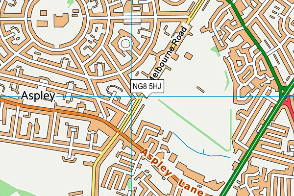 NG8 5HJ map - OS VectorMap District (Ordnance Survey)