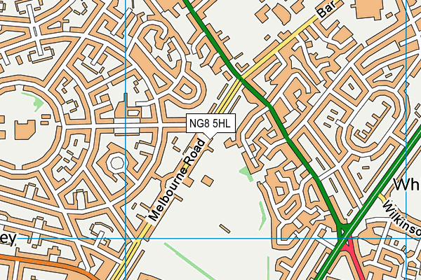 NG8 5HL map - OS VectorMap District (Ordnance Survey)