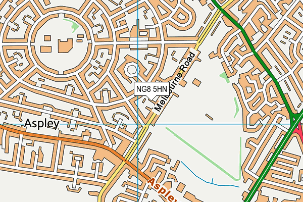 NG8 5HN map - OS VectorMap District (Ordnance Survey)