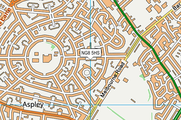 NG8 5HS map - OS VectorMap District (Ordnance Survey)