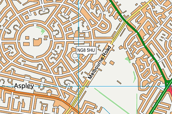 NG8 5HU map - OS VectorMap District (Ordnance Survey)
