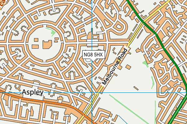 NG8 5HX map - OS VectorMap District (Ordnance Survey)
