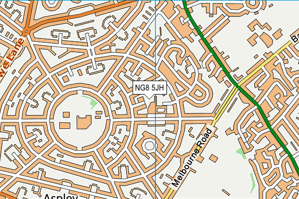 NG8 5JH map - OS VectorMap District (Ordnance Survey)