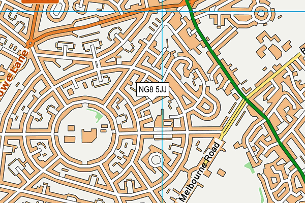 NG8 5JJ map - OS VectorMap District (Ordnance Survey)
