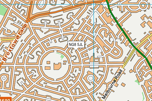 NG8 5JL map - OS VectorMap District (Ordnance Survey)