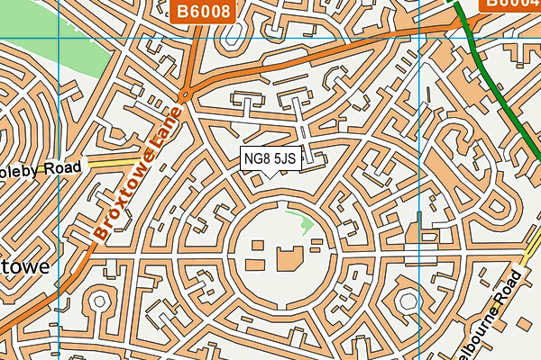 NG8 5JS map - OS VectorMap District (Ordnance Survey)
