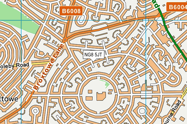 NG8 5JT map - OS VectorMap District (Ordnance Survey)
