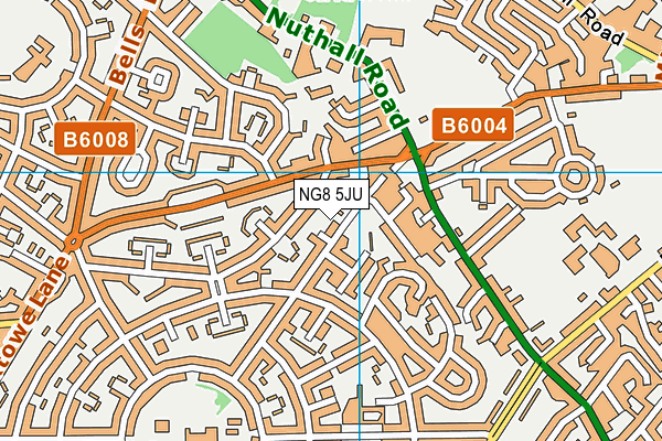 NG8 5JU map - OS VectorMap District (Ordnance Survey)
