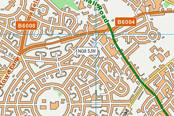 NG8 5JW map - OS VectorMap District (Ordnance Survey)