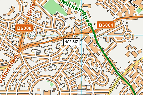 NG8 5JZ map - OS VectorMap District (Ordnance Survey)
