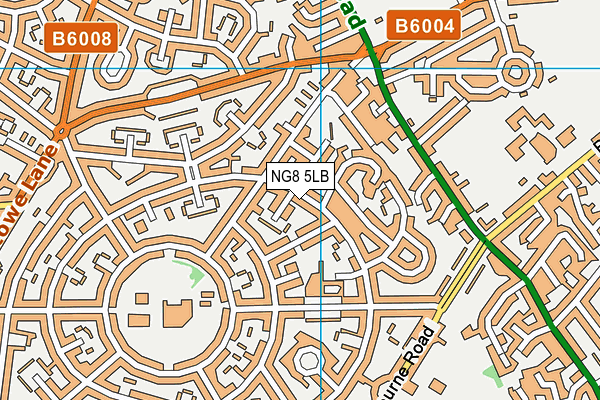 NG8 5LB map - OS VectorMap District (Ordnance Survey)