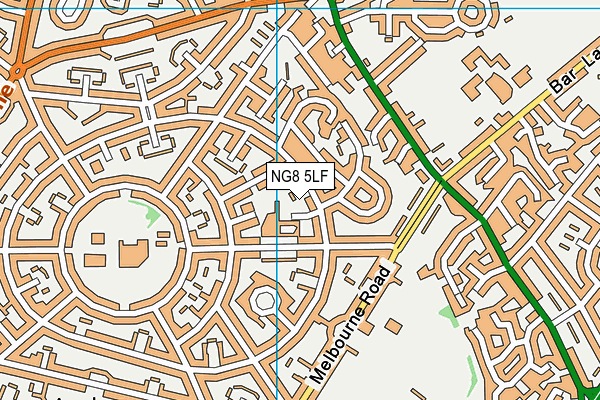 NG8 5LF map - OS VectorMap District (Ordnance Survey)