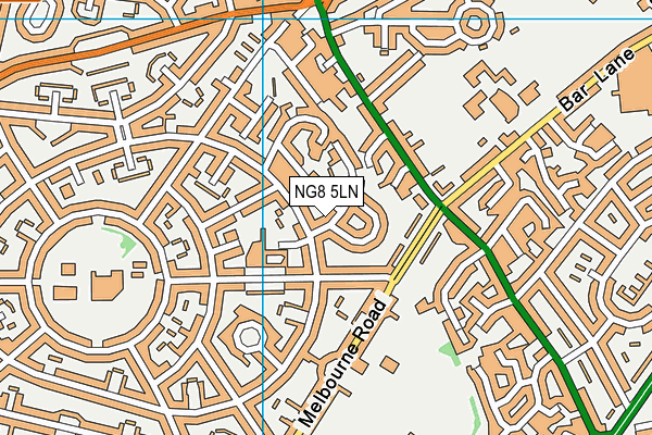 NG8 5LN map - OS VectorMap District (Ordnance Survey)