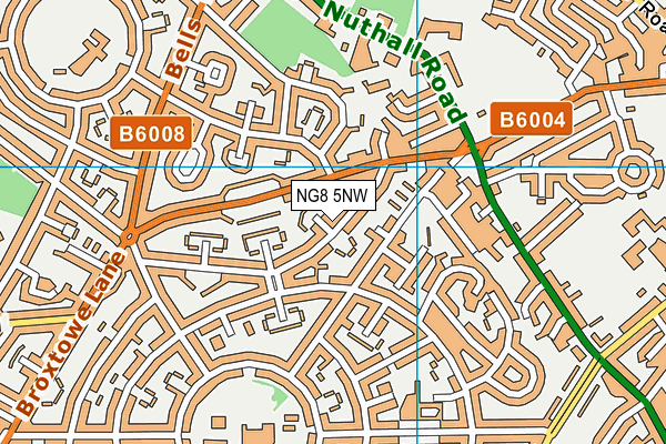 NG8 5NW map - OS VectorMap District (Ordnance Survey)