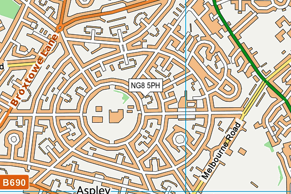 NG8 5PH map - OS VectorMap District (Ordnance Survey)